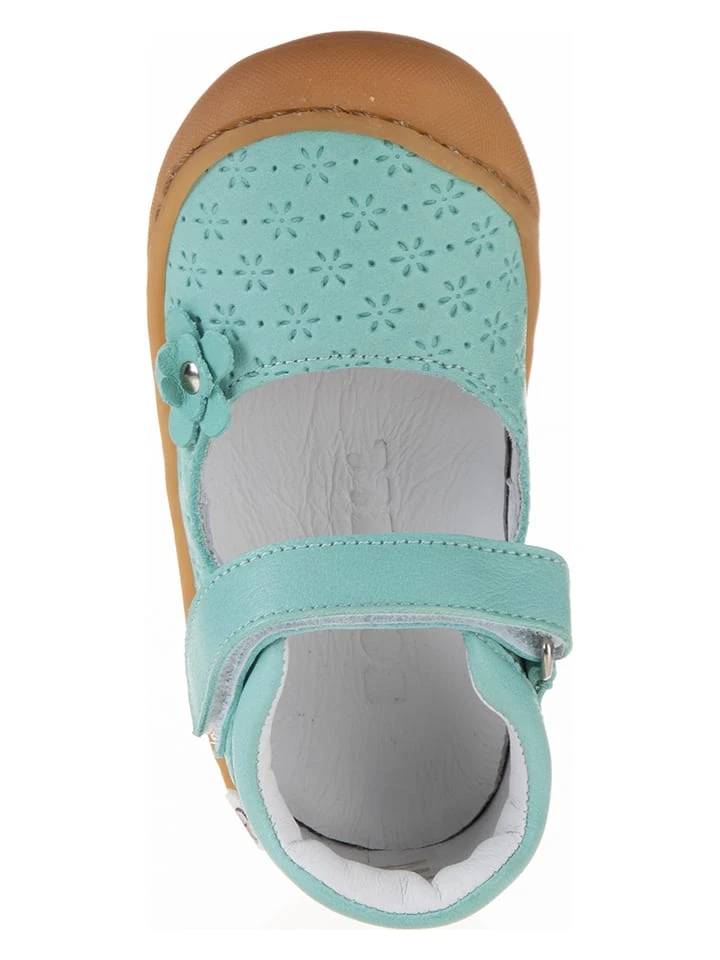 Leren Ballerina's Met Bandje Turquoise 6 Leren Ballerina's Met Bandje Turquoise - Afbeelding 4