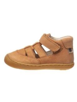 Leren Enkelsandalen Camel