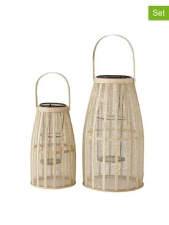 2-delige Set: Windlichten "Namur" Naturel