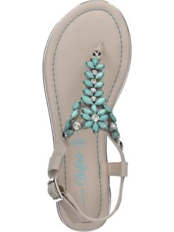 Buffalo Teenslippers Beige/turquoise -Gstar Kleding Winkel buffalo teenslippers beige turquoise 4
