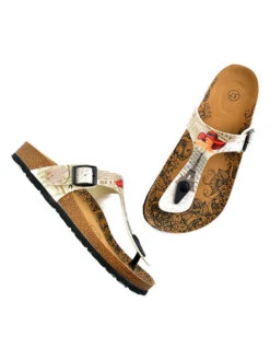 Teenslippers Crème/meerkleurig -Gstar Kleding Winkel calceo teenslippers creme meerkleurig 2