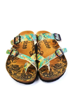 Teenslippers Turquoise/meerkleurig -Gstar Kleding Winkel calceo teenslippers turquoise meerkleurig 1