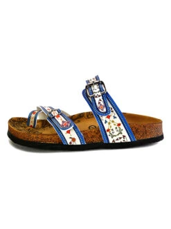 Teenslippers Wit/blauw/meerkleurig -Gstar Kleding Winkel calceo teenslippers wit blauw meerkleurig 2