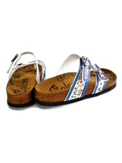 Teenslippers Wit/blauw/meerkleurig -Gstar Kleding Winkel calceo teenslippers wit blauw meerkleurig 4