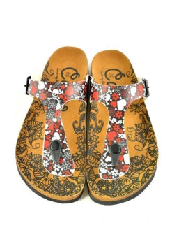 Teenslippers Zwart/rood/wit -Gstar Kleding Winkel calceo teenslippers zwart rood wit 1