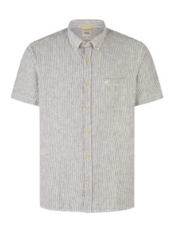 Camel Active Blouse - Regular Fit - Grijs/wit