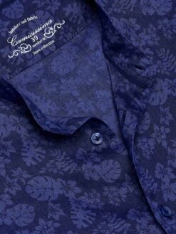 Linnen Blouse - Slim Comfort Fit - Donkerblauw -Gstar Kleding Winkel camicissima linnen blouse slim comfort fit donkerblauw 1