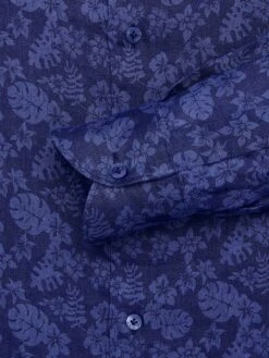 Linnen Blouse - Slim Comfort Fit - Donkerblauw -Gstar Kleding Winkel camicissima linnen blouse slim comfort fit donkerblauw 2