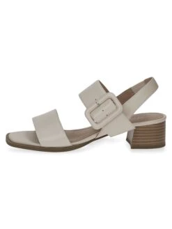 Caprice Leren Haksandalen "Siena" Crème -Gstar Kleding Winkel caprice leren haksandalen siena creme 1