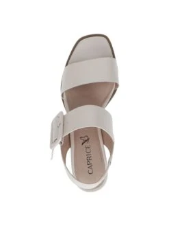 Caprice Leren Haksandalen "Siena" Crème -Gstar Kleding Winkel caprice leren haksandalen siena creme 4