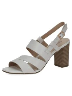 Caprice Leren Haksandalen " Sydney" Wit -Gstar Kleding Winkel caprice leren haksandalen sydney wit 2