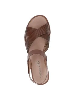 Caprice Leren Sandalen "Monaco" Lichtbruin -Gstar Kleding Winkel caprice leren sandalen monaco lichtbruin 4