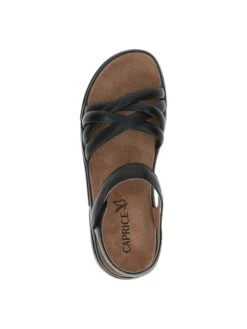 Caprice Leren Sandalen "Scarlet" Zwart -Gstar Kleding Winkel caprice leren sandalen scarlet zwart 4