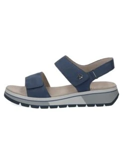 Caprice Leren Sleehaksandalen "Vanda" Blauw -Gstar Kleding Winkel caprice leren sleehaksandalen vanda blauw 1