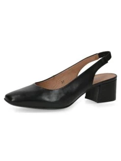 Caprice Leren Slingpumps "Nina" Zwart