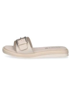 Caprice Leren Slippers "Shakira" Crème -Gstar Kleding Winkel caprice leren slippers shakira creme 1