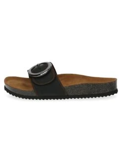 Caprice Leren Slippers "Sunset" Zwart -Gstar Kleding Winkel caprice leren slippers sunset zwart 1
