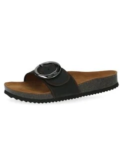 Caprice Leren Slippers "Sunset" Zwart -Gstar Kleding Winkel caprice leren slippers sunset zwart 2