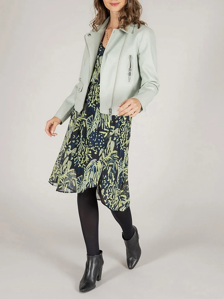 Jurk Donkerblauw/groen 5 Jurk Donkerblauw/groen - Afbeelding 3