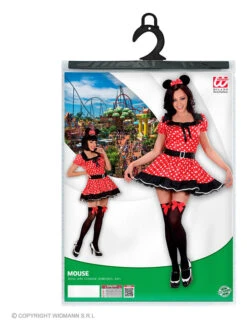 2-delig Kostuum "Muisje" Zwart/rood 7 2-delig Kostuum "Muisje" Zwart/rood -Gstar Kleding Winkel carnival party 2 delig kostuum muisje zwart rood 2