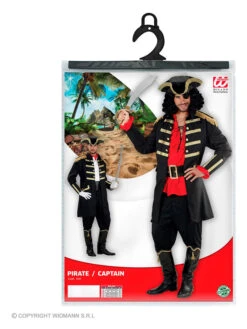 2-delig Kostuum "Piratenkapitein" Zwart -Gstar Kleding Winkel carnival party 2 delig kostuum piratenkapitein zwart 2