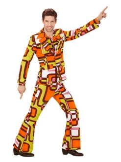 2-delige Outfit "Jaren 70" Oranje/geel -Gstar Kleding Winkel carnival party 2 delige outfit jaren 70 oranje geel 2