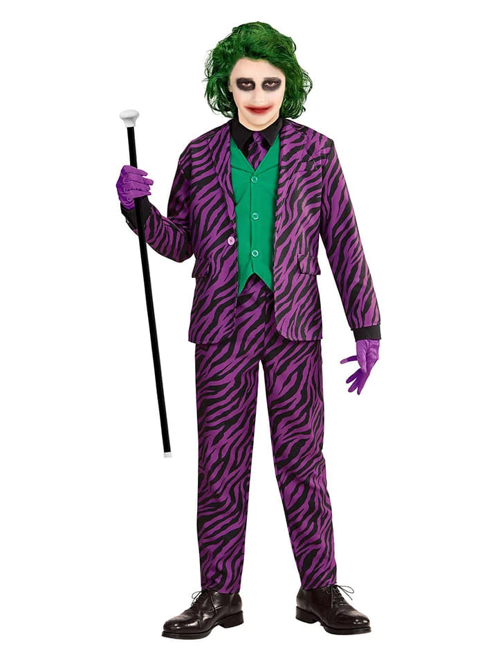 3-delig Kostuum "EVIL CLOWN" Paars/zwart 3 3-delig Kostuum "EVIL CLOWN" Paars/zwart