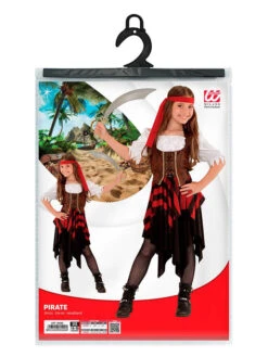 3-delig Kostuum "Piraat" Bruin/rood/zwart -Gstar Kleding Winkel carnival party 3 delig kostuum piraat bruin rood zwart 1