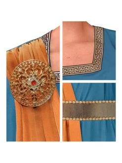 3-delig Kostuum "Romeinse Keizer" Blauw/lichtbruin 12 3-delig Kostuum "Romeinse Keizer" Blauw/lichtbruin -Gstar Kleding Winkel carnival party 3 delig kostuum romeinse keizer blauw lichtbruin 4