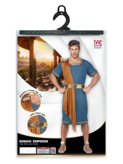 3-delig Kostuum "Romeinse Keizer" Blauw/lichtbruin 13 3-delig Kostuum "Romeinse Keizer" Blauw/lichtbruin -Gstar Kleding Winkel carnival party 3 delig kostuum romeinse keizer blauw lichtbruin 5