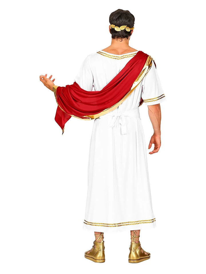 3-delig Kostuum "Romeinse Keizer" Wit/rood 6 3-delig Kostuum "Romeinse Keizer" Wit/rood - Afbeelding 4