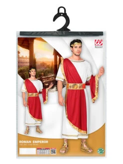 3-delig Kostuum "Romeinse Keizer" Wit/rood 11 3-delig Kostuum "Romeinse Keizer" Wit/rood -Gstar Kleding Winkel carnival party 3 delig kostuum romeinse keizer wit rood 4