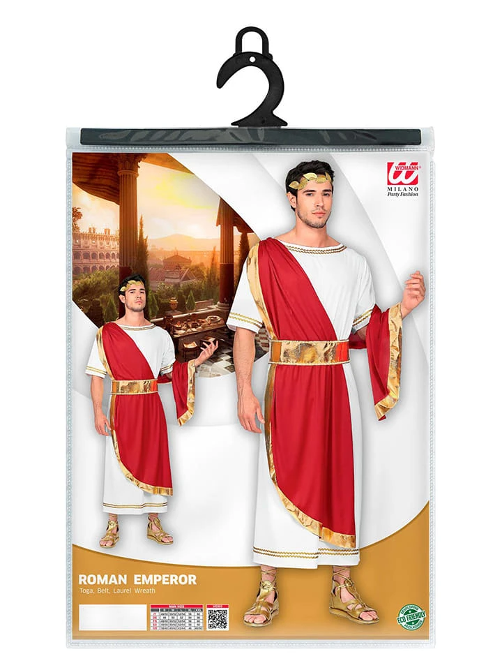 3-delig Kostuum "Romeinse Keizer" Wit/rood 7 3-delig Kostuum "Romeinse Keizer" Wit/rood - Afbeelding 5