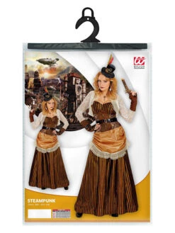 3-delig Kostuum "Steampunk" Lichtbruin/crème -Gstar Kleding Winkel carnival party 3 delig kostuum steampunk lichtbruin creme 1