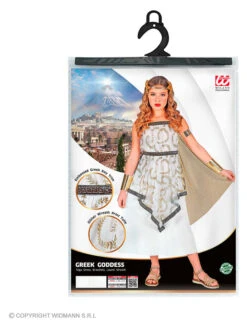 4-delig Kostuum "Griekse Goddin" Wit/goudkleurig -Gstar Kleding Winkel carnival party 4 delig kostuum griekse goddin wit goudkleurig 4