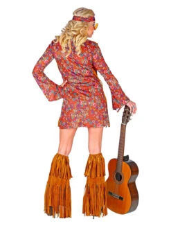 4-delig Kostuum "Hippie" Lichtbruin/rood 8 4-delig Kostuum "Hippie" Lichtbruin/rood -Gstar Kleding Winkel carnival party 4 delig kostuum hippie lichtbruin rood 2