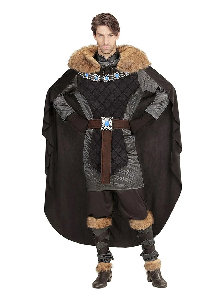 4-delig Kostuum "Middeleeuwse Prins" Zwart 5 4-delig Kostuum "Middeleeuwse Prins" Zwart - Afbeelding 3