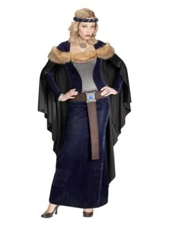 4-delig Kostuum "Middeleeuwse Prinses" Zwart/donkerblauw 9 4-delig Kostuum "Middeleeuwse Prinses" Zwart/donkerblauw -Gstar Kleding Winkel carnival party 4 delig kostuum middeleeuwse prinses zwart donkerblauw 2