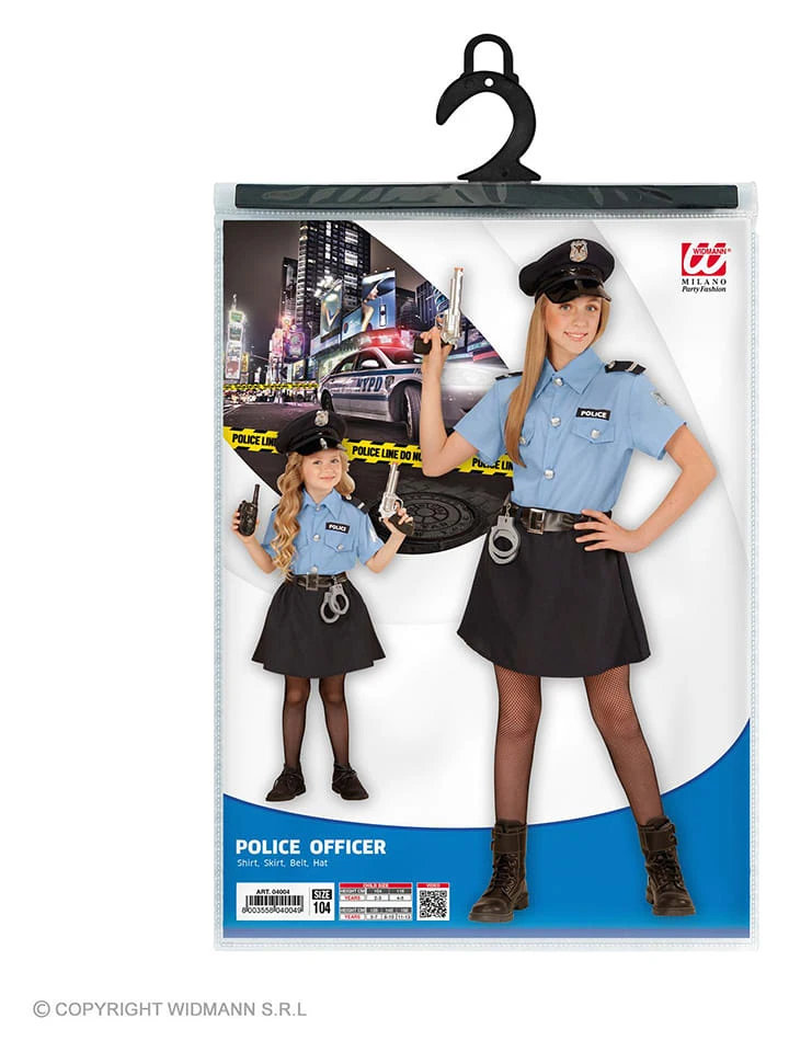 4-delig Kostuum "Politieagente" Lichtblauw/donkerblauw 5 4-delig Kostuum "Politieagente" Lichtblauw/donkerblauw - Afbeelding 3