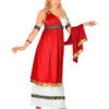 4-delig Kostuum "Romeinse Keizerin" Rood/wit -Gstar Kleding Winkel carnival party 4 delig kostuum romeinse keizerin rood wit