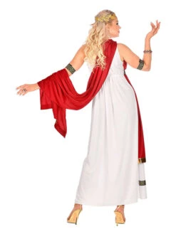 4-delig Kostuum "Romeinse Keizerin" Rood/wit 9 4-delig Kostuum "Romeinse Keizerin" Rood/wit -Gstar Kleding Winkel carnival party 4 delig kostuum romeinse keizerin rood wit 2