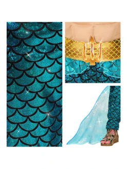 6-delig Kostuum "Poseidon" Beige/turquoise -Gstar Kleding Winkel carnival party 6 delig kostuum poseidon beige turquoise 3