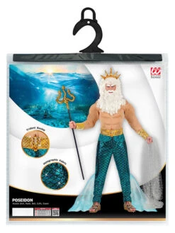 6-delig Kostuum "Poseidon" Beige/turquoise -Gstar Kleding Winkel carnival party 6 delig kostuum poseidon beige turquoise 4