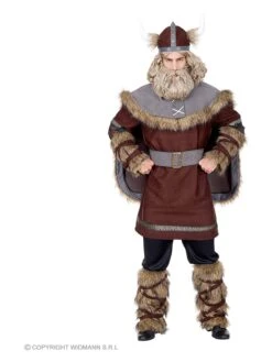 6-delig Kostuum "Wikinger" Bruin