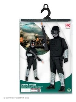 8-delig Kostuum "Special Forces" Zwart/grijs/zilverkleurig -Gstar Kleding Winkel carnival party 8 delig kostuum special forces zwart grijs zilverkleurig 1