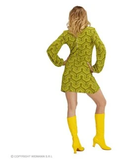 Kostuum "Jurk Jaren 70" Groen -Gstar Kleding Winkel carnival party kostuum jurk jaren 70 groen 2