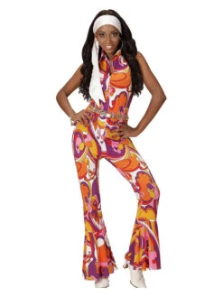 Kostuum "Pakje Jaren 70" Oranje/roze -Gstar Kleding Winkel carnival party kostuum pakje jaren 70 oranje roze 3