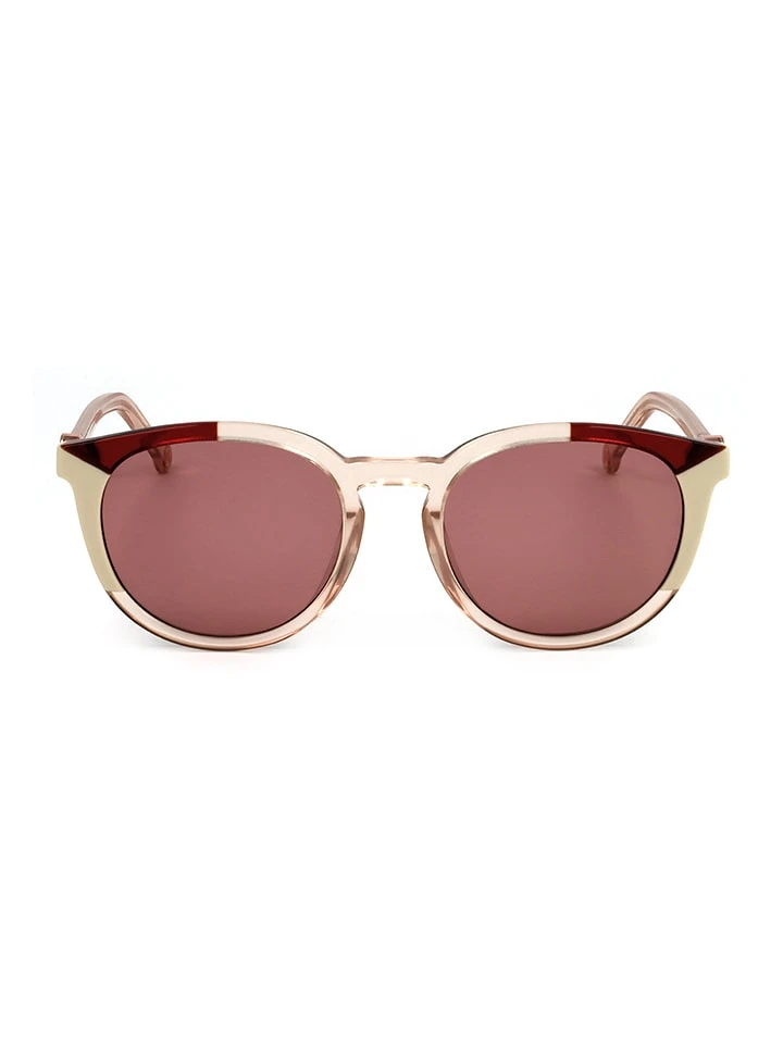 Carolina Herrera Dameszonnebril Beige/rood 3 Carolina Herrera Dameszonnebril Beige/rood
