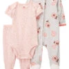 Carter's™ 3-delige Outfit Grijs/lichtroze -Gstar Kleding Winkel carters 3 delige outfit grijs lichtroze