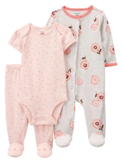Carter's™ 3-delige Outfit Grijs/lichtroze